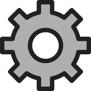 Gear Icon Graphic PNG Image