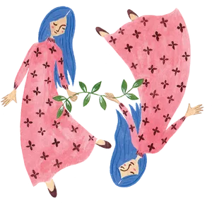 Gemini Twins Illustration PNG Image