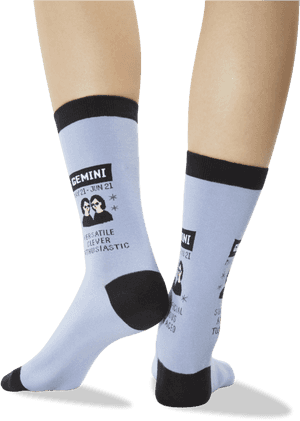 Women's Gemini Zodiac Socks In Periwinkle'Class='slick - Sock, HD Png Download PNG image with transparent background