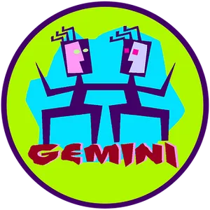 Gemini Zodiac Symbol Graphic PNG Image