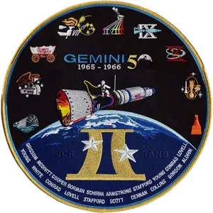 Gemini5 Mission Patch19651966 PNG Image