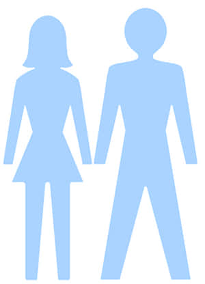 Gender Symbols Blue Silhouettes PNG image with transparent background
