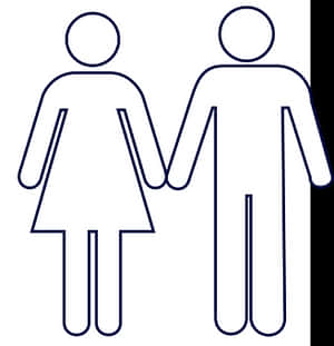 Gender Symbols Holding Hands PNG image with transparent background