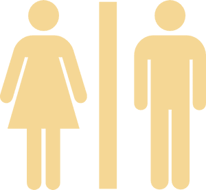 Gender Symbols Restroom Sign PNG