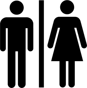 Bathroom Computer Icons Public Toilet Clip Art - Male Female Stick Figures, HD Png Download PNG image with transparent background