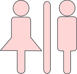 Gender Symbols Restroom Sign PNG Image