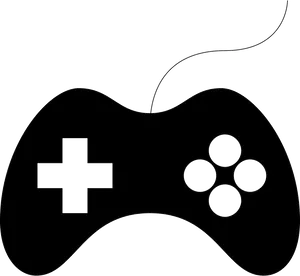 Generic Black Game Controller Vector PNG Image