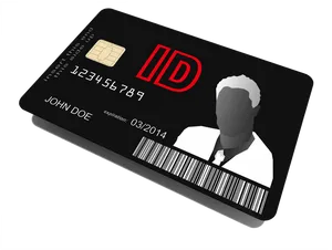 Generic Black I D Card Template PNG Image