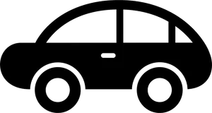 Generic Car Silhouette Side View PNG Image