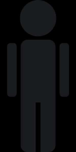 Generic Male Silhouette Icon PNG with transparent background