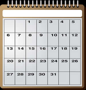 Generic Monthly Calendar Icon PNG image with transparent background