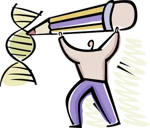 Genetic Editing Illustration PNG Image