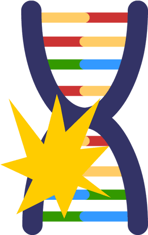 Genetic Mutation Representation PNG with transparent background