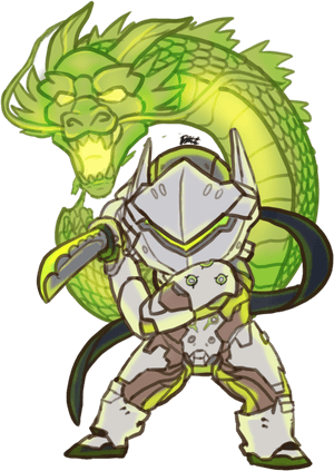 #genji #overwatch #chibi - Overwatch Genji Chibi, HD Png Download PNG image with transparent background