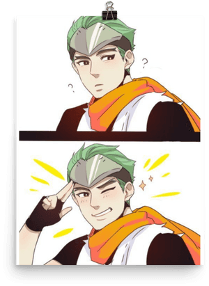 Genji's Cute Smile - Genji Overwatch Fan Art, HD Png Download PNG image with transparent background