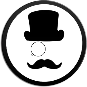 Gentleman Icon Monocleand Top Hat PNG Image