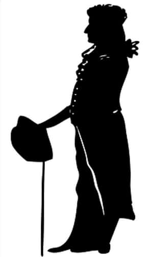 Gentleman Silhouette Profile PNG image with transparent background