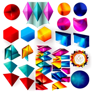 Geometric Abstract Shapes Collection Png Edf6 PNG Image