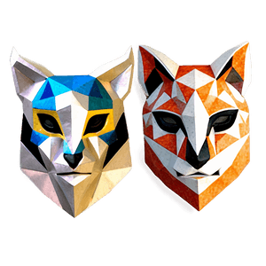 Geometric Animal Masks PNG iru PNG image with transparent background