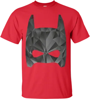 Geometric Batman Mask Tshirt Design PNG Image