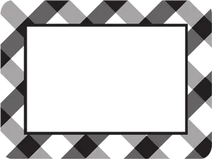 Geometric Black White Frame PNG Image