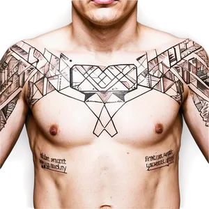 Geometric Chest Tattoo Ideas Png Lev PNG Image