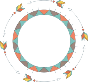 Geometric Circle Abstract Frame PNG Image