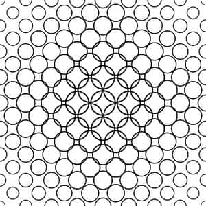 Geometric Circle Pattern PNG with transparent background