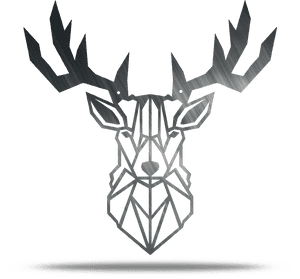 Geometric Deer Metal Wall Art - Deer Metal Wall Art, HD Png Download PNG