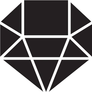 Geometric Diamond Icon Vector PNG Image