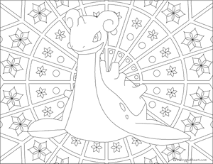 #131 Lapras Pokemon Coloring Page - Adult Pokemon Coloring Page Jolteon, HD Png Download PNG image with transparent background