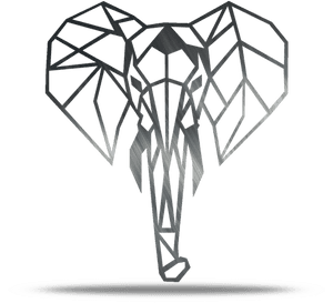 Geometric Elephant Metal Art, HD Png Download PNG with transparent background