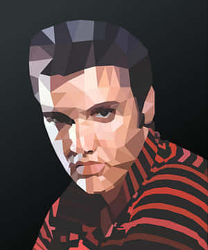 Geometric Elvis Artwork PNG with transparent background