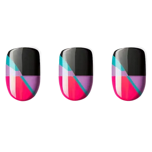 Geometric Fake Nails Png Fum PNG Image