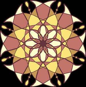 Geometric Floral Mandala Pattern PNG with transparent background
