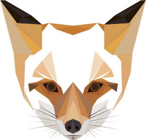 Animal Animals Fox Head Geometric - Design Animals With Geometric Shapes PNG image with transparent background