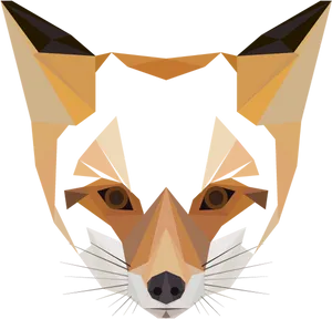 Geometric Fox Artwork PNG Image