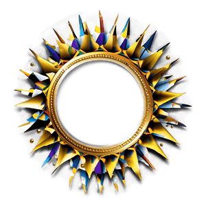 Geometric Gold Circle Frame PNG afe9 PNG