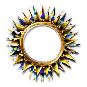 Geometric Gold Circle Frame Png Afe9 PNG Image