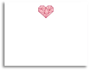 Geometric Heart Design PNG Image