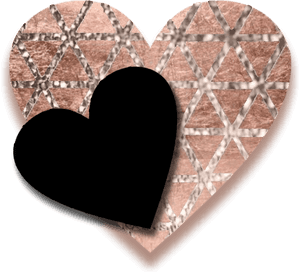 #hearts #love #rosegold #metallic #foil #copper #geometric - Heart, HD Png Download PNG with transparent background