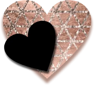 Geometric Heart Overlay PNG Image