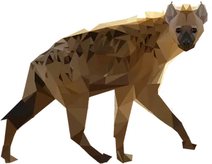 Geometric Hyena Artwork PNG Image