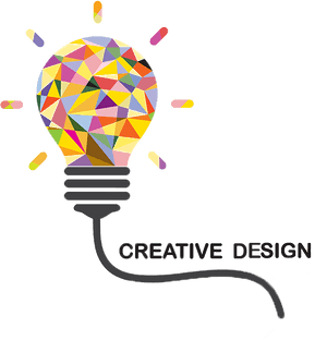 Geometric Lightbulb Creative Design PNG with transparent background