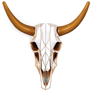 Geometric Longhorn Skull Pattern Png Kcr PNG Image