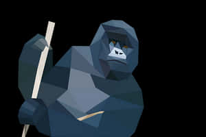 Geometric Monkey Artwork PNG image with transparent background