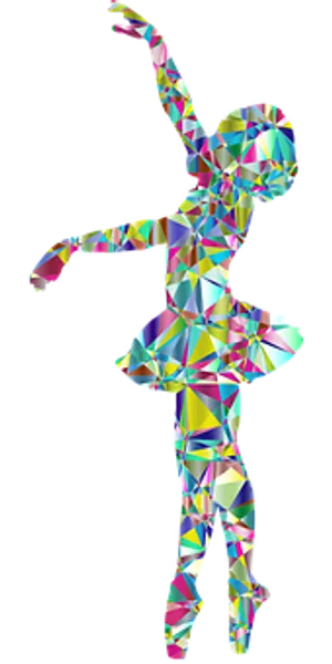 Geometric Pattern Ballerina PNG Image