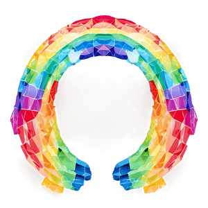 Geometric Rainbow Arc PNG 88 PNG with transparent background