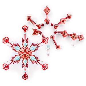 Geometric Red Snowflake Png Mhw PNG Image