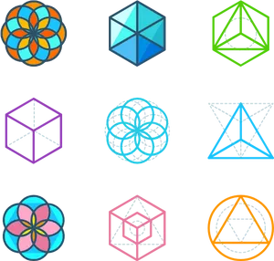 Geometric Shapes Collection PNG Image